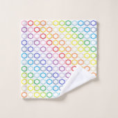 Rainbow-Spectrum-Außenbogen-Hexagons Badhandtuch Set (Waschlappen)
