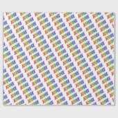 Rainbow Spectrum Pattern Vorname "JODEE" Geschenkpapier (Flach)