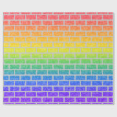 Rainbow Spectrum Pixated 8-Bit Look Brick Wall Geschenkpapier (Flach)