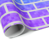 Rainbow Spectrum Pixated 8-Bit Look Brick Wall Geschenkpapier (Rolleneckpunkt)