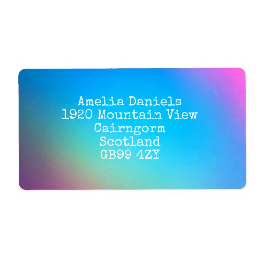 Rainbow Spectrum Return Shipping Label (Vorne)