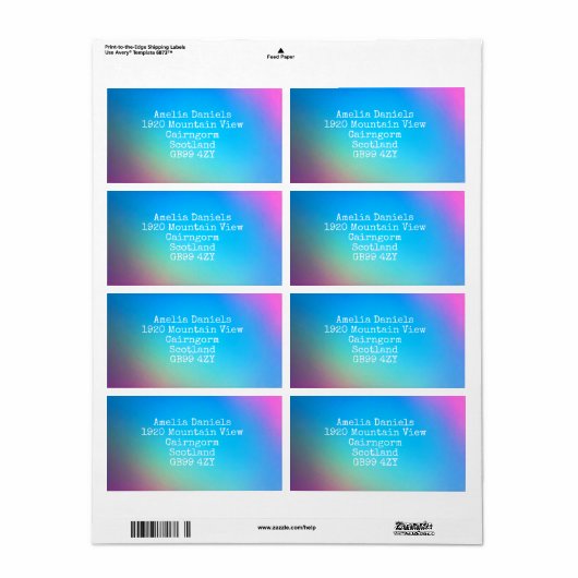 Rainbow Spectrum Return Shipping Label (Vorne)