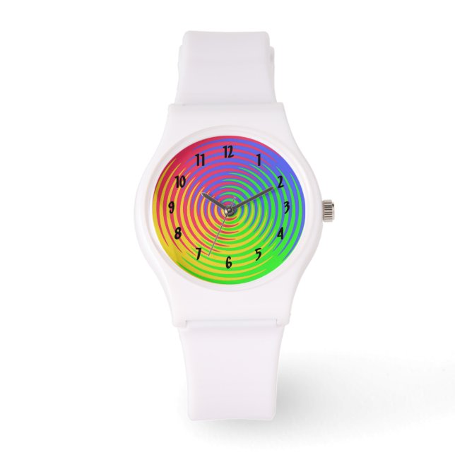 Rainbow Spectrum Spirale Watch Armbanduhr (Vorderseite)