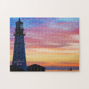 Rainbow Spectrum Sunrise Portland Head Lighthouse Puzzle