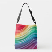 Rainbow Spectrum Waves Tragetaschen Mit Langen Trägern (Rückseite)