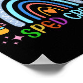 Rainbow Sped Crew Bildung Lehrer Byck T Poster (Ecke)