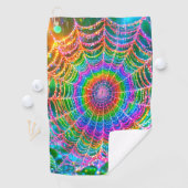 Rainbow Spider Web Golfhandtuch (Insitu)