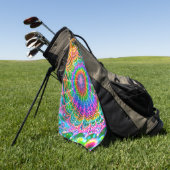 Rainbow Spider Web Golfhandtuch (Gras)