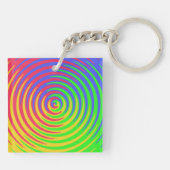 Rainbow Spiral Acrylic Schlüsselanhänger (Rückseite)