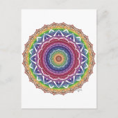 Rainbow Spiral and Geometric Blume Mandala Postkarte (Vorderseite)