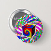 Rainbow Spiral Cube Button (Vorne & Hinten)