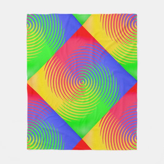 Rainbow Spiral Fleece Blanket (Vorderseite)
