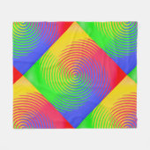 Rainbow Spiral Fleece Blanket (Vorderseite (Horizontal))
