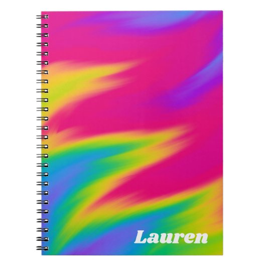 Rainbow Spiral Foto Notebook Notizblock (Vorderseite)