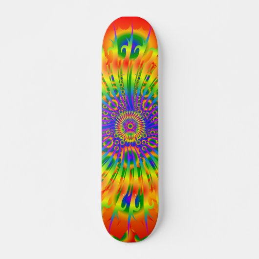 Rainbow Spiral / Fraktal Design: Benutzerdefiniert Skateboard (Vorne)