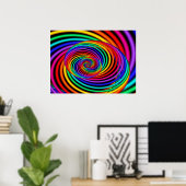 Rainbow Spiral Fraktal Poster (Heimbüro)