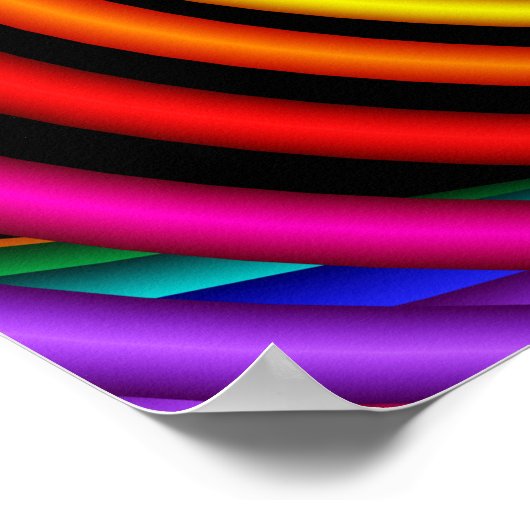 Rainbow Spiral Fraktal Poster (Ecke)