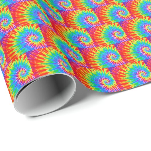 Rainbow Spiral Gefärbte Krawatte Geschenkpapier (Rolleneckpunkt)