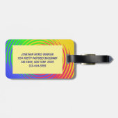 Rainbow Spiral Gepäckmarke Gepäckanhänger (Rückseite horizontal)