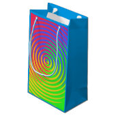 Rainbow Spiral Geschenktasche Kleine Geschenktüte (Rückseite Schrägansicht)