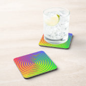 Rainbow Spiral Hard Plastic Untersetzer (Rechte Seite)