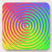 Rainbow Spiral Hard Plastic Untersetzer (Vorderseite)
