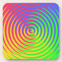 Rainbow Spiral Hard Plastic Untersetzer