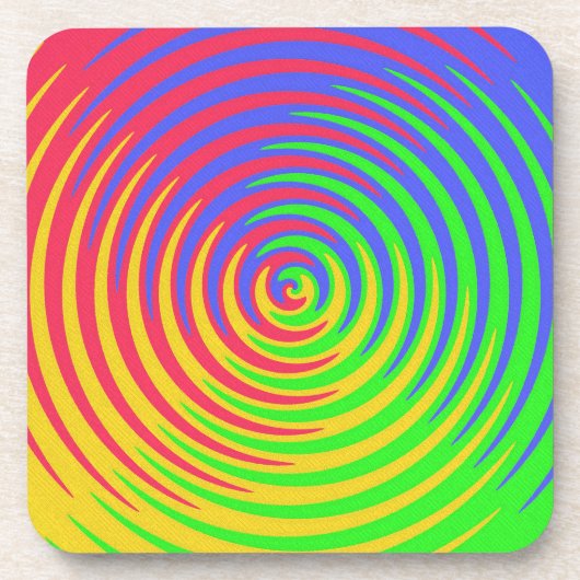 Rainbow Spiral Hard Plastic Untersetzer (Vorderseite)