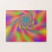 Rainbow Spiral Hole Tunnel Unmögliches Muster Puzzle (Horizontal)