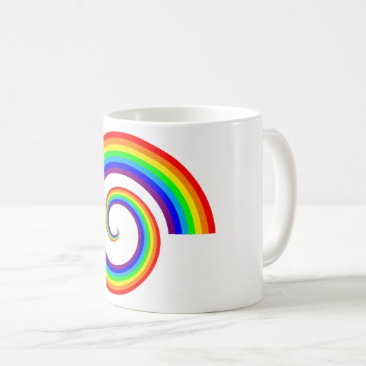 Rainbow Spiral Kaffeetasse (VorderseiteRechts)