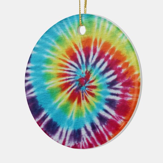 Rainbow Spiral Keramikornament (Links)