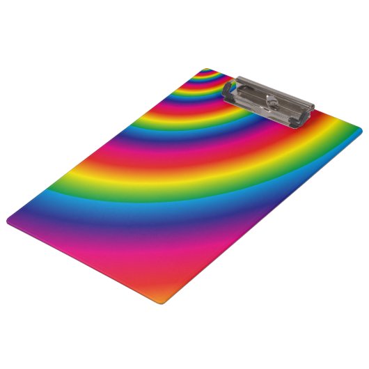 Rainbow Spiral Klemmbrett (Schrägansicht)