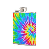 Rainbow Spiral-Krawatte-Dye-Flasche Flachmann (Links)