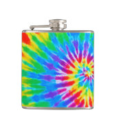 Rainbow Spiral-Krawatte-Dye-Flasche Flachmann (Vorderseite)