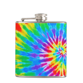 Rainbow Spiral-Krawatte-Dye-Flasche Flachmann