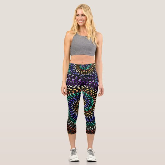 Rainbow Spiral Leggings for Women | Colorful Abstr (Vorderseite)