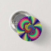 Rainbow Spiral Mathe Art Button (Vorne & Hinten)