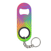 Rainbow Spiral Mini Flaschenöffner mit Schlüsselan (Rückseite)