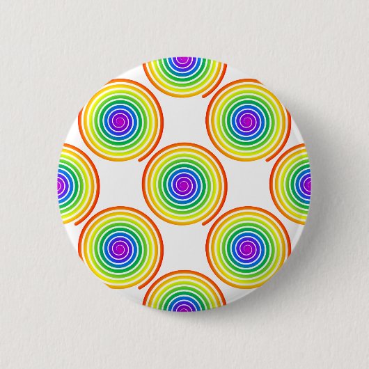 Rainbow Spiral Muster Button (Vorderseite)