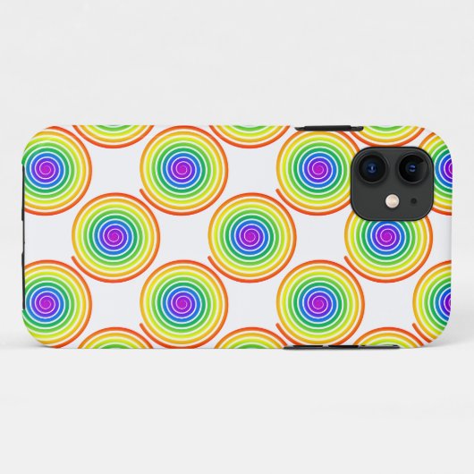 Rainbow Spiral Muster Case-Mate iPhone Hülle (Rückseite (Horizontal))