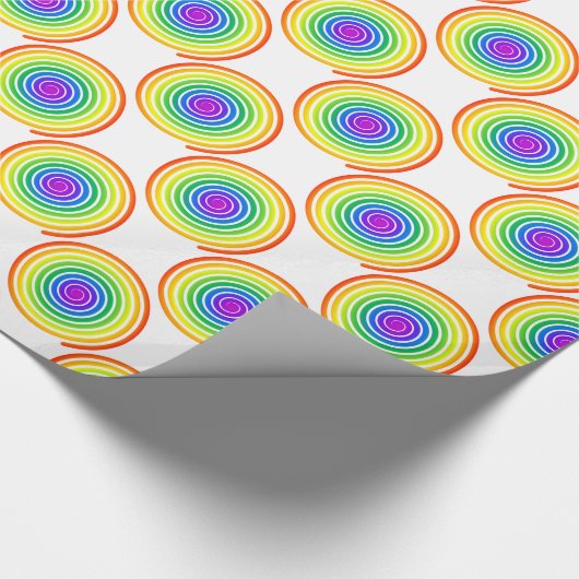 Rainbow Spiral Muster Geschenkpapier (Ecke)