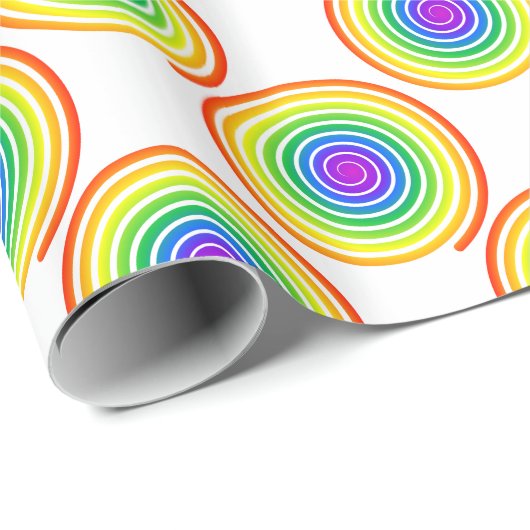 Rainbow Spiral Muster Geschenkpapier (Rolleneckpunkt)