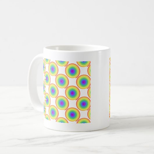 Rainbow Spiral Muster Kaffeetasse (Vorderseite Links)