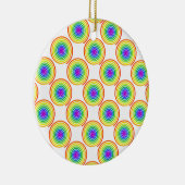 Rainbow Spiral Muster Keramik Ornament (Rechts)