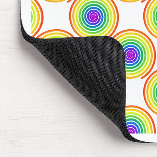 Rainbow Spiral Muster Mousepad (Ecke)