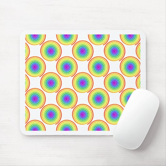 Rainbow Spiral Muster Mousepad (Mit Mouse)