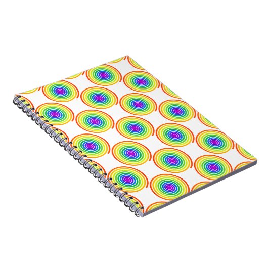 Rainbow Spiral Muster Notizblock (Rechte Seite)
