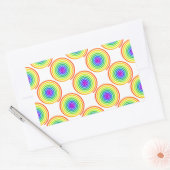 Rainbow Spiral Muster Rechteckiger Aufkleber (Umschlag)