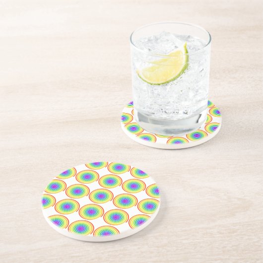 Rainbow Spiral Muster Untersetzer (Seite)