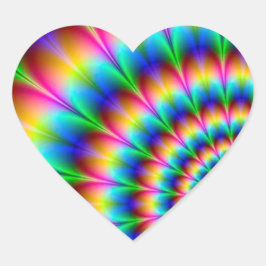 Rainbow Spiral Optical Illusion Herz-Aufkleber